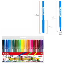 Фломастеры 24цв. Пифагор Веселая такса (1/24)