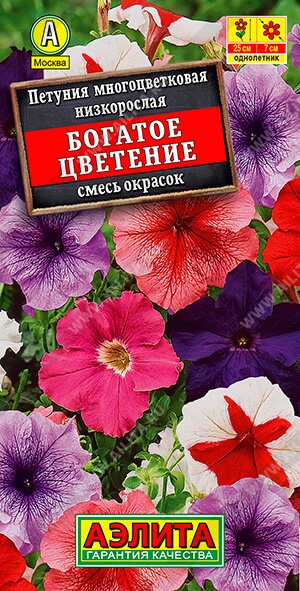 Петуния многоцвет.Богатое цветение смесь Ц (Аэлита)