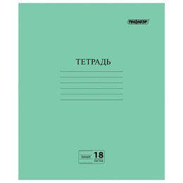 Тетрадь 18л. линия Пифагор (зелёная обложка)(1/160)