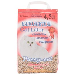 Наполнитель Pussy-cat древесный 4,5л,(1/3)