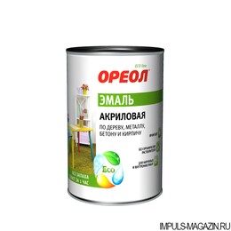 Эмаль акриловая "Ореол" глянцевая вишневая 0.9кг (14)